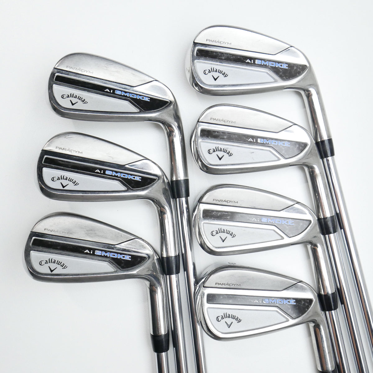 Used Callaway Paradym Ai Smoke Iron Set / 5 - PW + AW / Stiff Flex