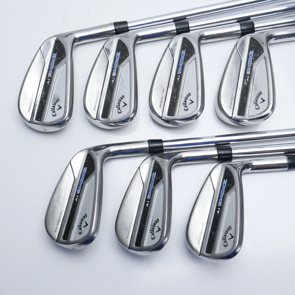 Used Callaway Paradym Ai Smoke Iron Set / 5 - PW + AW / Stiff Flex