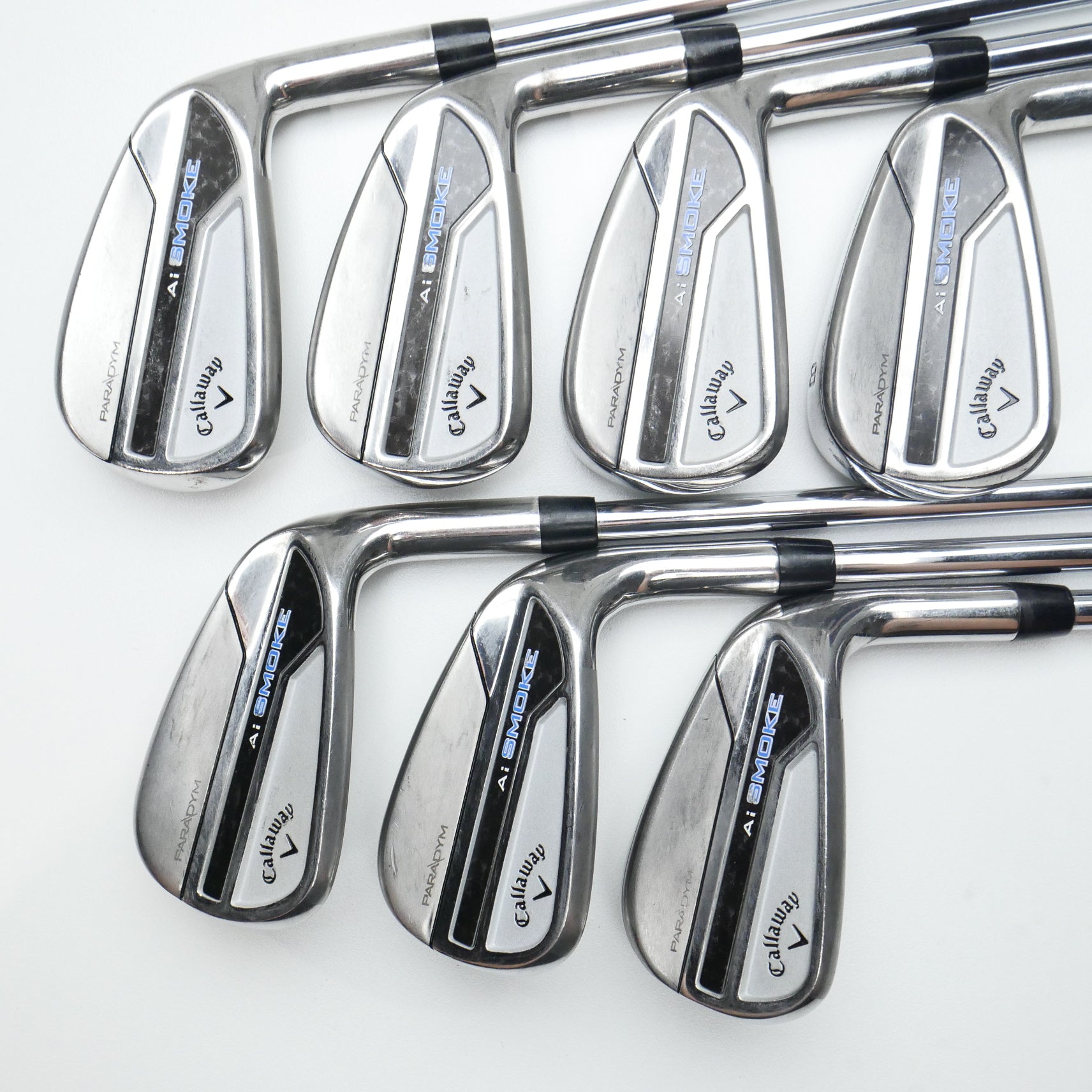 Used Callaway Paradym Ai Smoke Iron Set / 5 - PW + AW / Stiff Flex