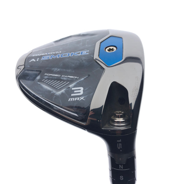 Used Callaway Paradym Ai Smoke MAX 3 Fairway Wood / 15 Degrees / Stiff Flex