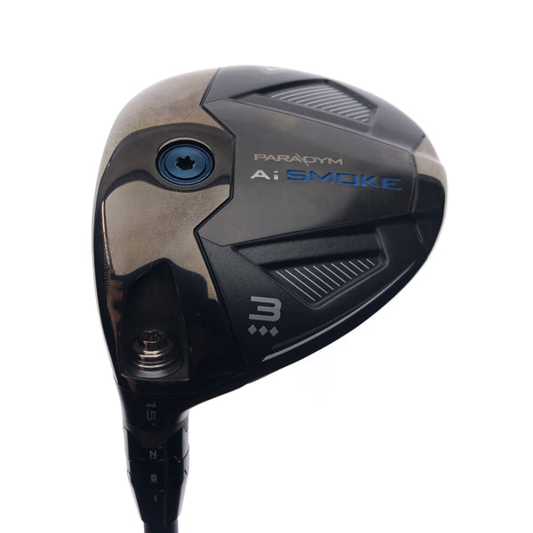 Used Callaway Paradym Ai Smoke Triple Diamond 3 F'W / 15 Deg/ Stiff Flex / L-H