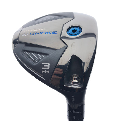 Used Callaway Paradym Ai Smoke Triple Diamond 3 Fairway Wood / 15 Deg / Stiff