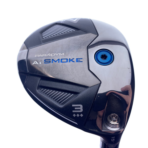 Used Callaway Paradym Ai Smoke Triple Diamond 3 Wood / 15 Degrees/ Stiff Flex