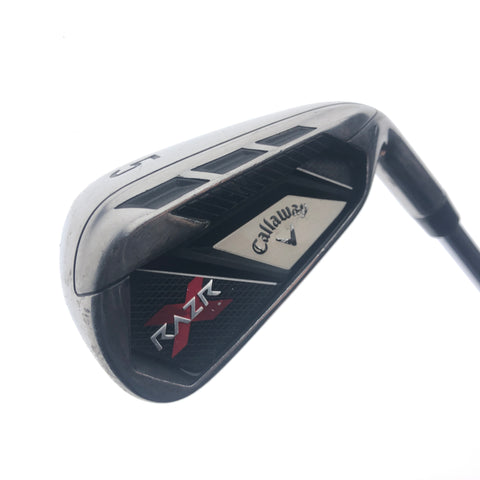 Used Callaway Razr X 5 Iron / 25.0 Degrees / Uniflex Flex