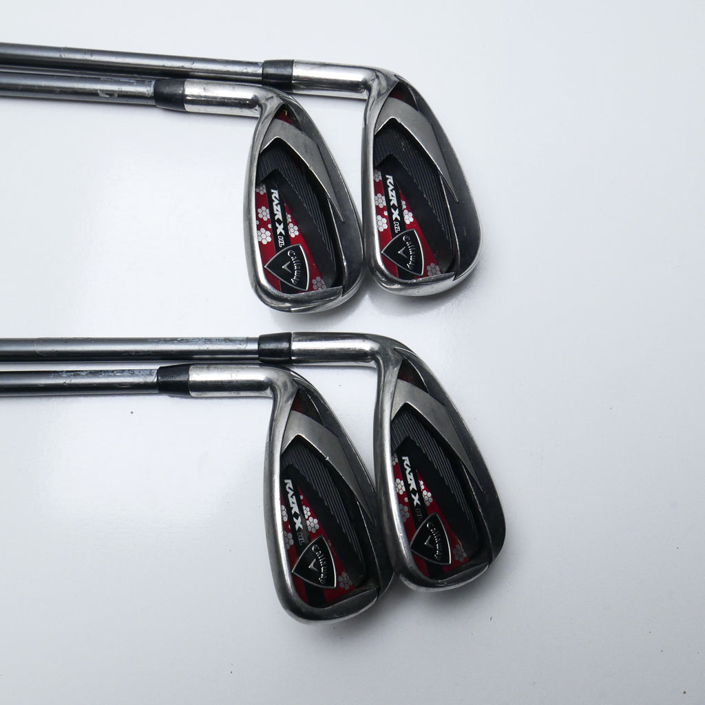 Used Callaway Razr X HL Iron Set / 7 - PW / Ladies Flex / Left-Handed