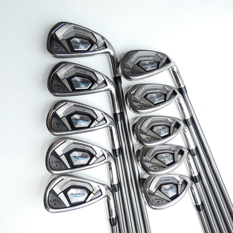 Used Callaway Rogue Iron Set / 4 - SW + AW + LW / Stiff Flex