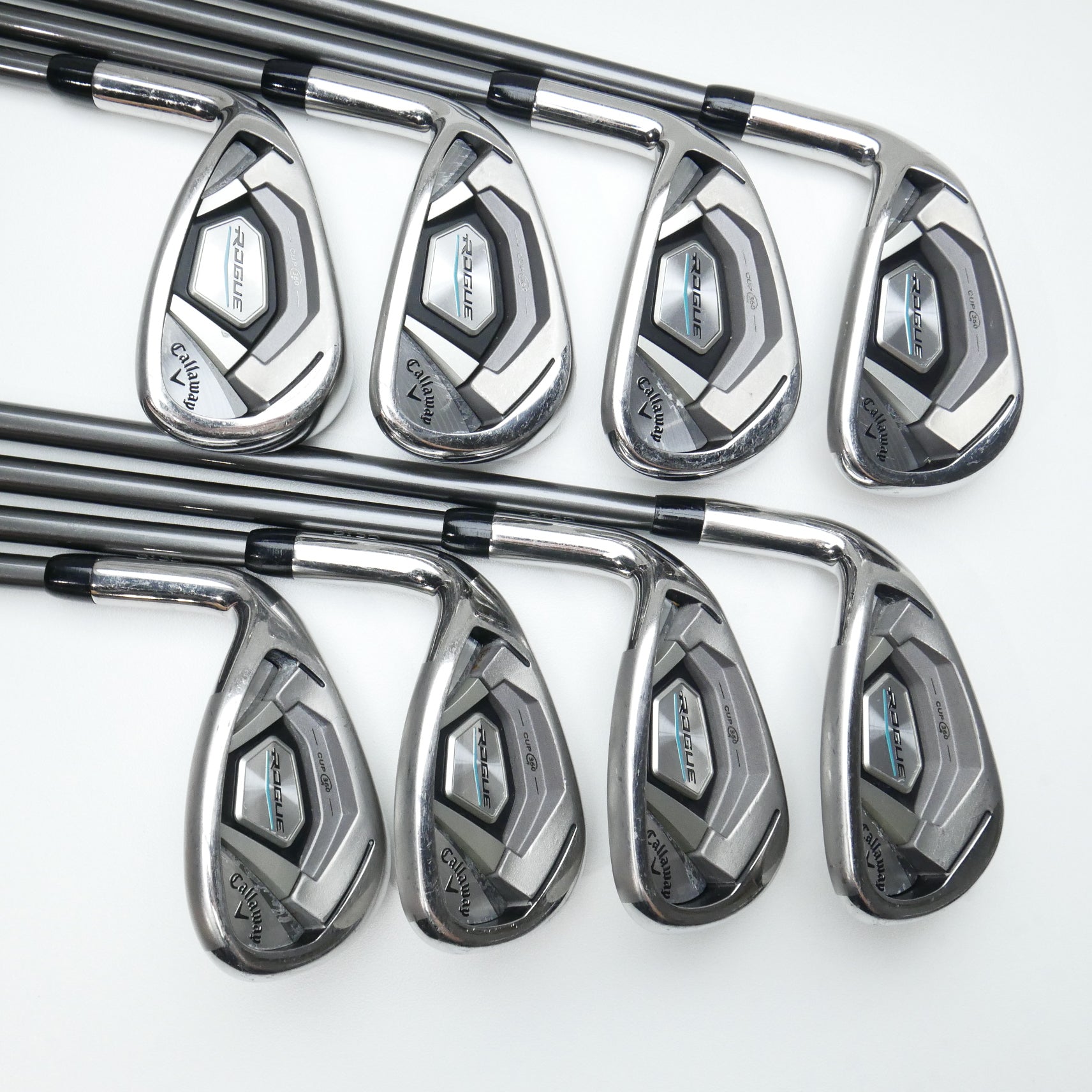 Used Callaway Rogue Iron Set / 5 - SW + AW / A Flex / Left-Handed