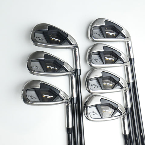 Used Callaway Rogue ST MAX Iron Set / 5 - PW + AW / Regular Flex