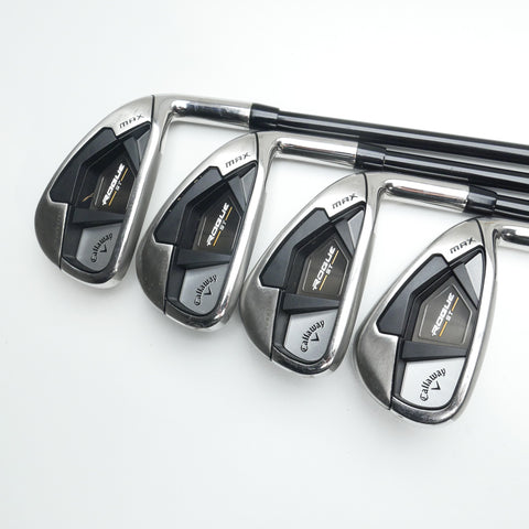 Used Callaway Rogue ST MAX Iron Set / 5 - PW + AW / Regular Flex