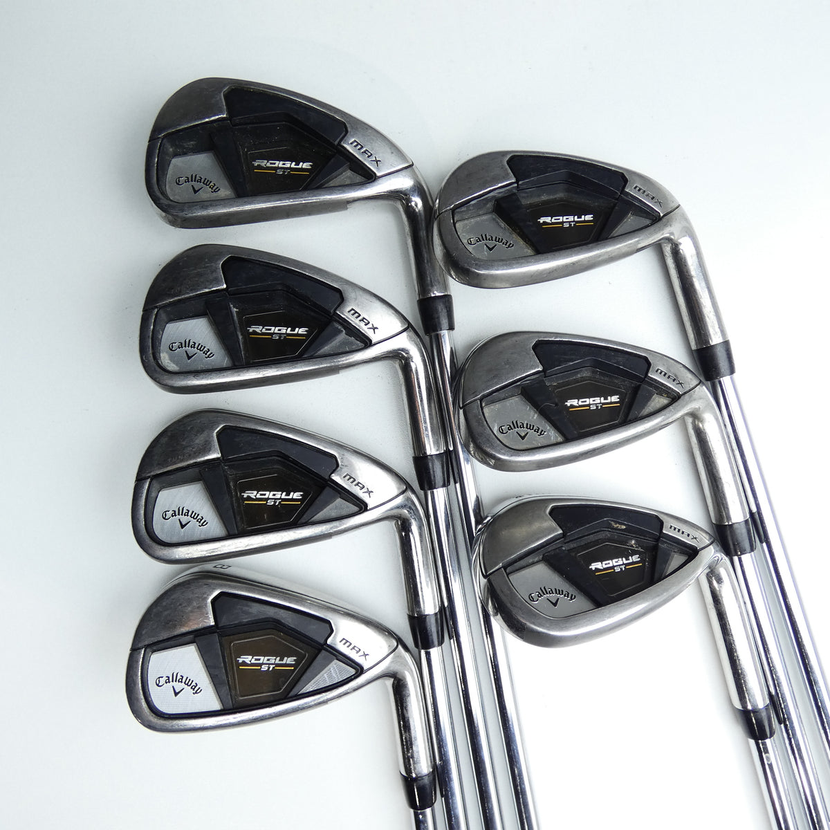 Used Callaway Rogue ST MAX Iron Set / 5 - SW / Stiff Flex
