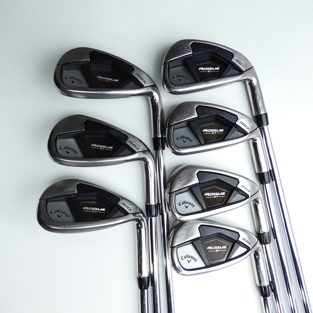 Used Callaway Rogue ST MAX Iron Set / 5 - SW / Stiff Flex