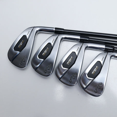 Used Callaway Rogue ST Pro Iron Set / 4 - PW + AW / Regular Flex