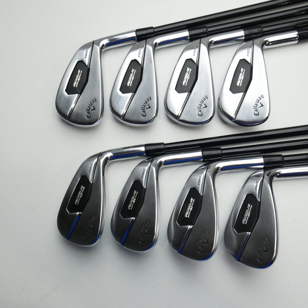 Used Callaway Rogue ST Pro Iron Set / 4 - PW + AW / Regular Flex
