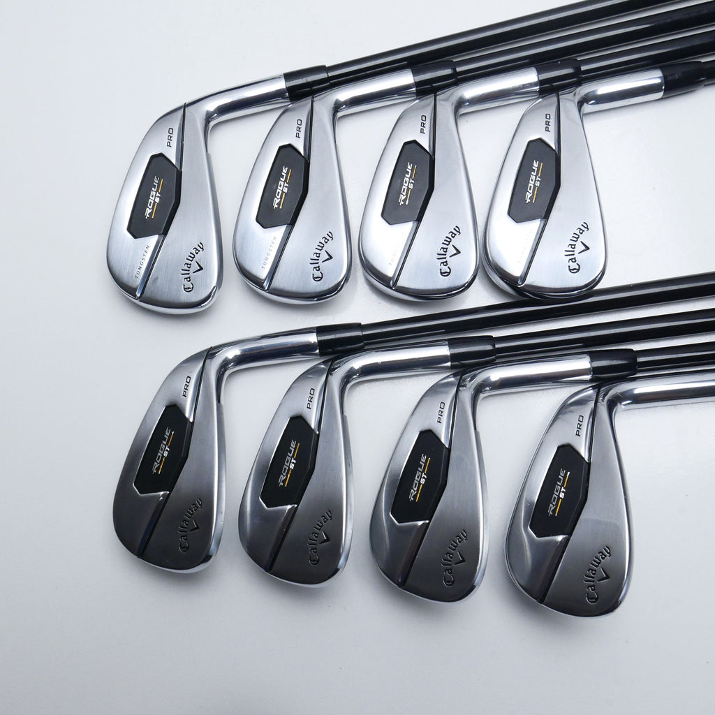Used Callaway Rogue ST Pro Iron Set / 4 - PW + AW / Regular Flex