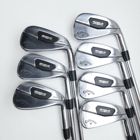 Used Callaway Rogue ST Pro Iron Set / 4 - PW / Stiff Flex