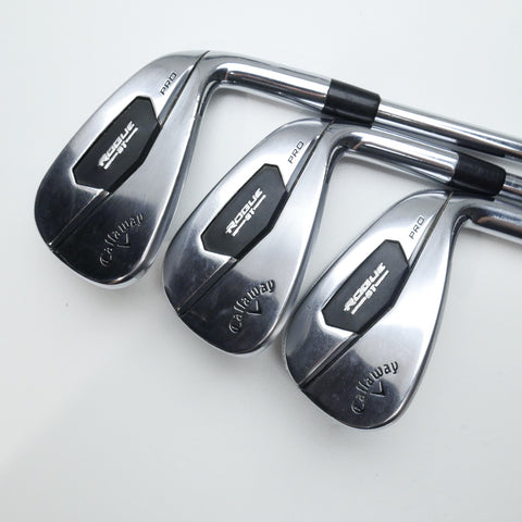 Used Callaway Rogue ST Pro Iron Set / 4 - PW / Stiff Flex