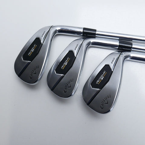 Used Callaway Rogue ST Pro Iron Set / 4 - PW / Stiff Flex