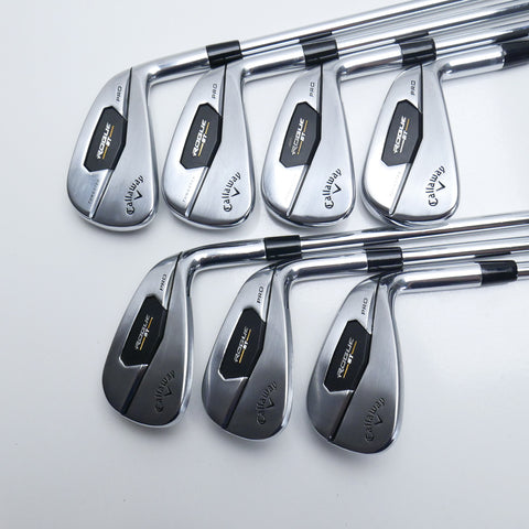 Used Callaway Rogue ST Pro Iron Set / 4 - PW / Stiff Flex