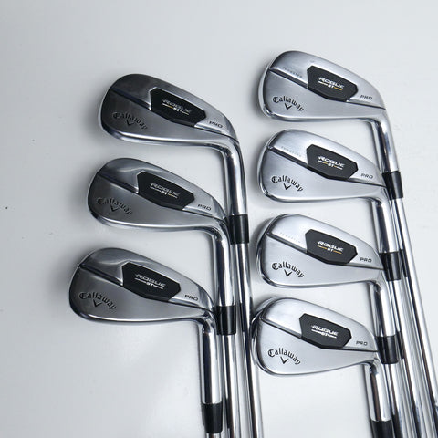 Used Callaway Rogue ST Pro Iron Set / 5 - PW + AW / Stiff Flex