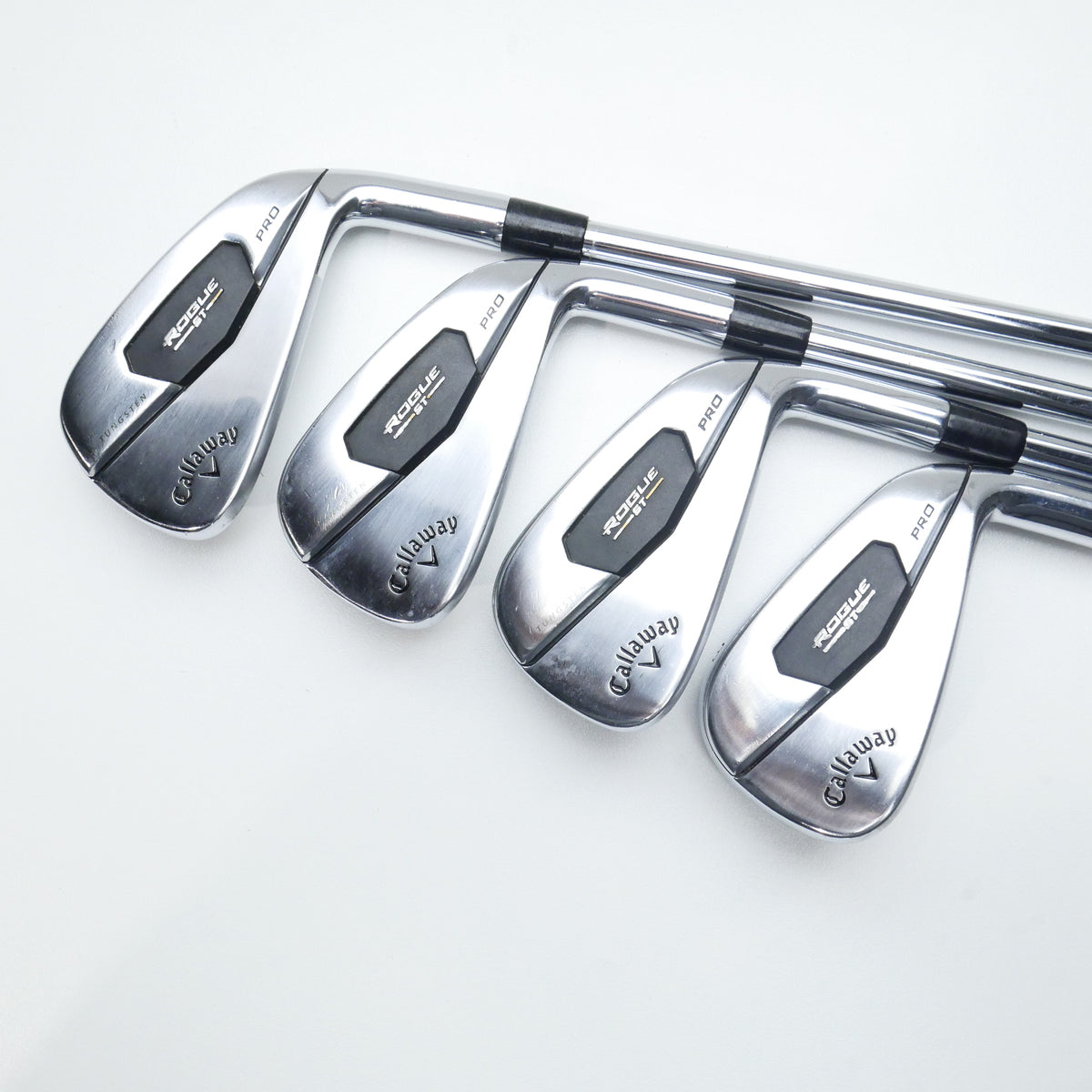 Used Callaway Rogue ST Pro Iron Set / 5 - PW + AW / Stiff Flex