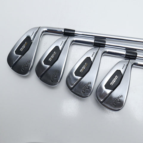 Used Callaway Rogue ST Pro Iron Set / 5 - PW + AW / Stiff Flex