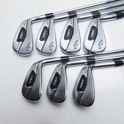 Used Callaway Rogue ST Pro Iron Set / 5 - PW + AW / Stiff Flex