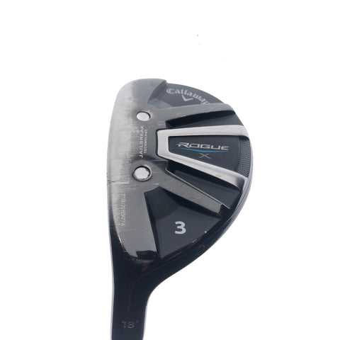 Used Callaway Rogue X 3 Hybrid / 18 Degrees / Stiff Flex / Left-Handed