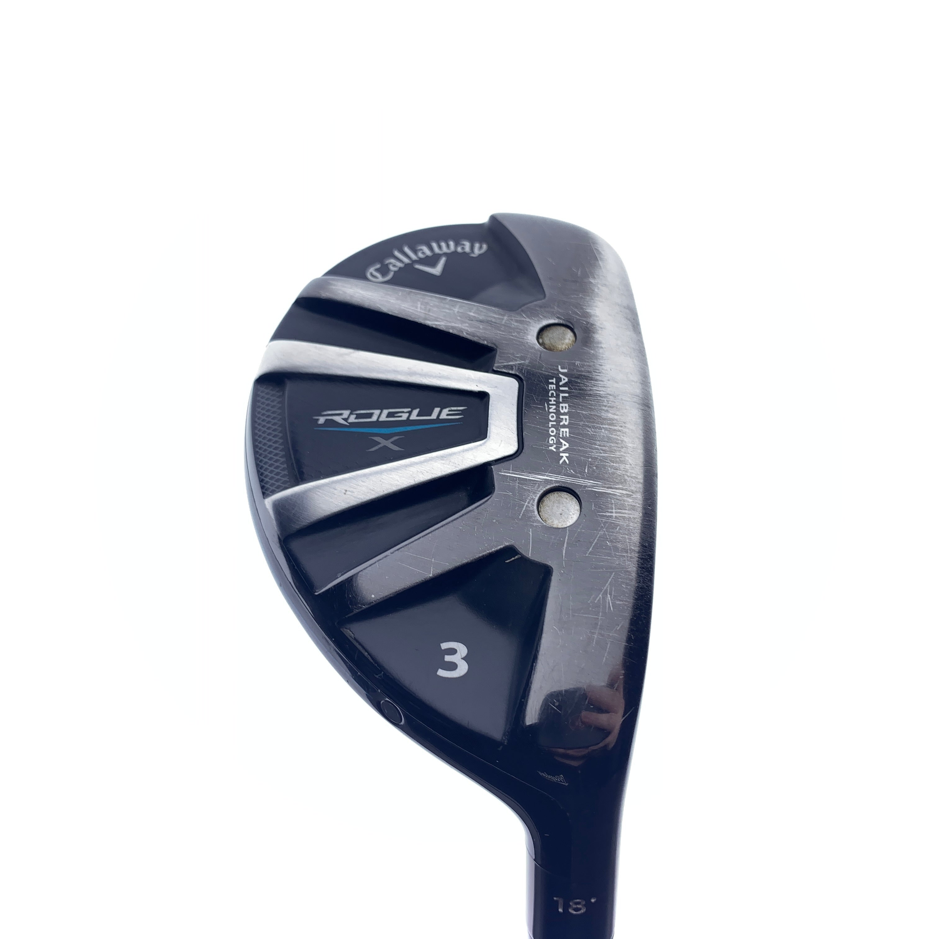 Used Callaway Rogue X 3 Hybrid / 18.0 Degrees / Stiff Flex