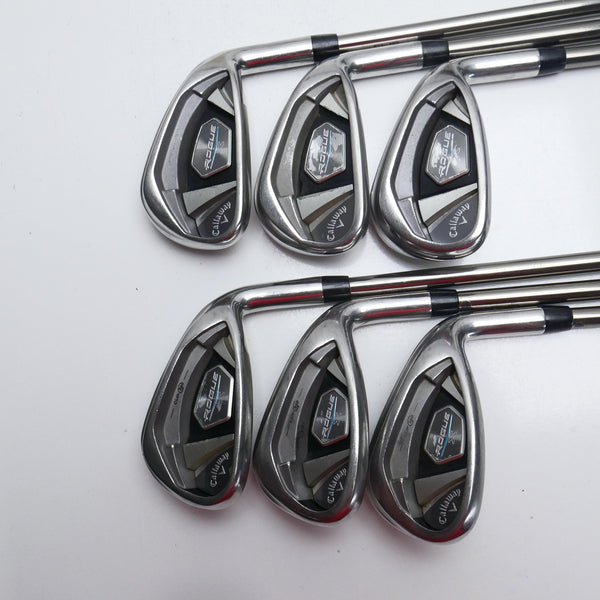 Used Callaway Rogue X Iron Set / 6 - PW + AW / Lite Flex