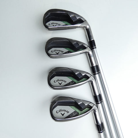 Used Callaway Solaire Gems Iron Set / 7 & 9 + PW & SW / Ladies Flex