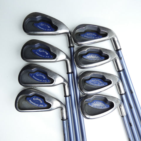 Used Callaway X-16 Iron Set / 3 - PW / Ladies Flex