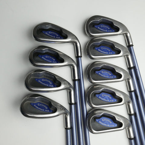 Used Callaway X-16 Iron Set / 3 - SW / Ladies Flex