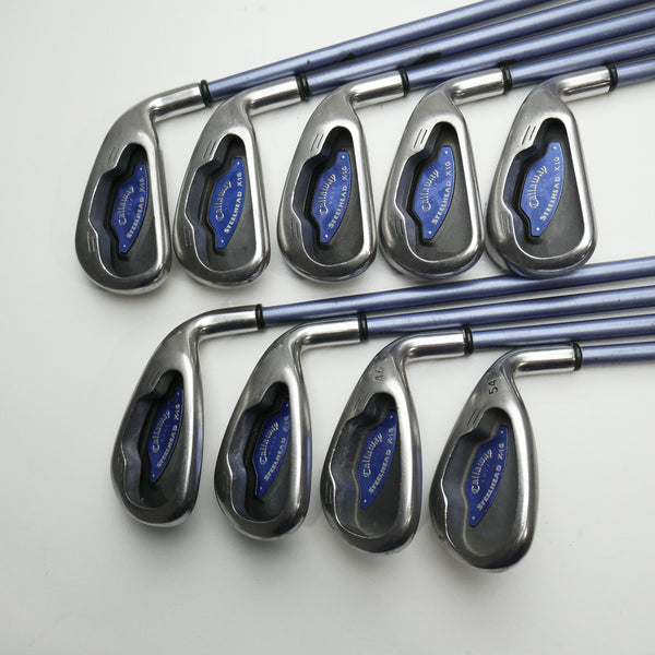 Used Callaway X-16 Iron Set / 3 - SW / Ladies Flex
