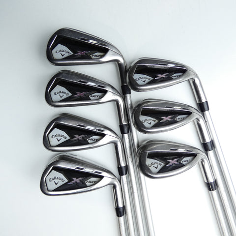 Used Callaway X Hot 2013 Iron Set / 6 - SW + AW / Ladies Flex