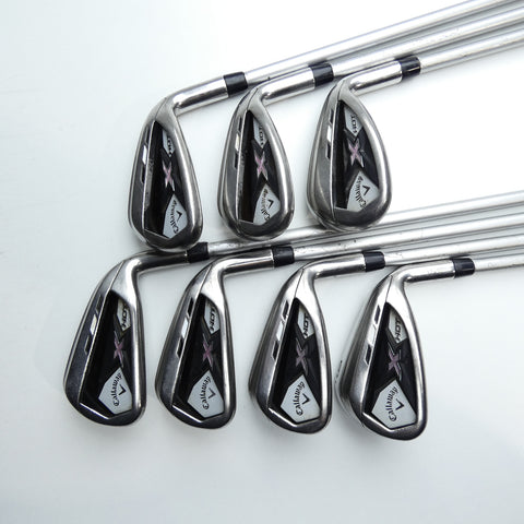 Used Callaway X Hot 2013 Iron Set / 6 - SW + AW / Ladies Flex