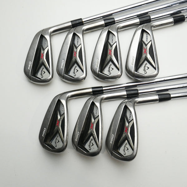 Used Callaway X Hot Pro 2013 Iron Set / 4 - PW / Stiff Flex