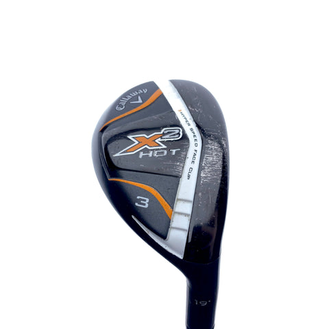 Used Callaway X2 Hot 3 Hybrid / 19.0 Degrees / Stiff Flex