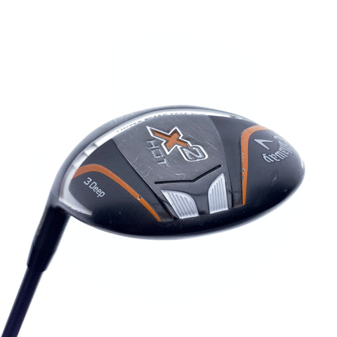 Used Callaway X2 Hot Deep 3 Fairway Wood / 14.5 Degrees /Stiff Flex/Left-Hand