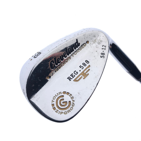 Used Cleveland 588 Chrome 2012 Lob Wedge / 58.0 Degrees / Wedge Flex