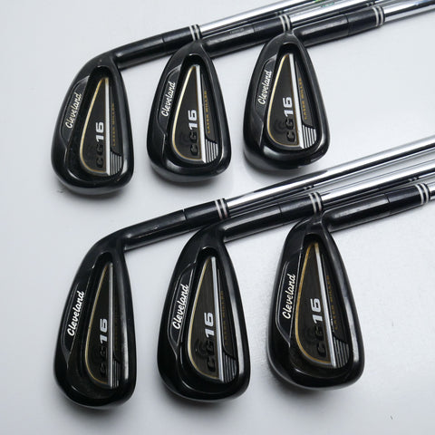 Used Cleveland CG16 Black Pearl Iron Set / 5 - PW / Regular Flex