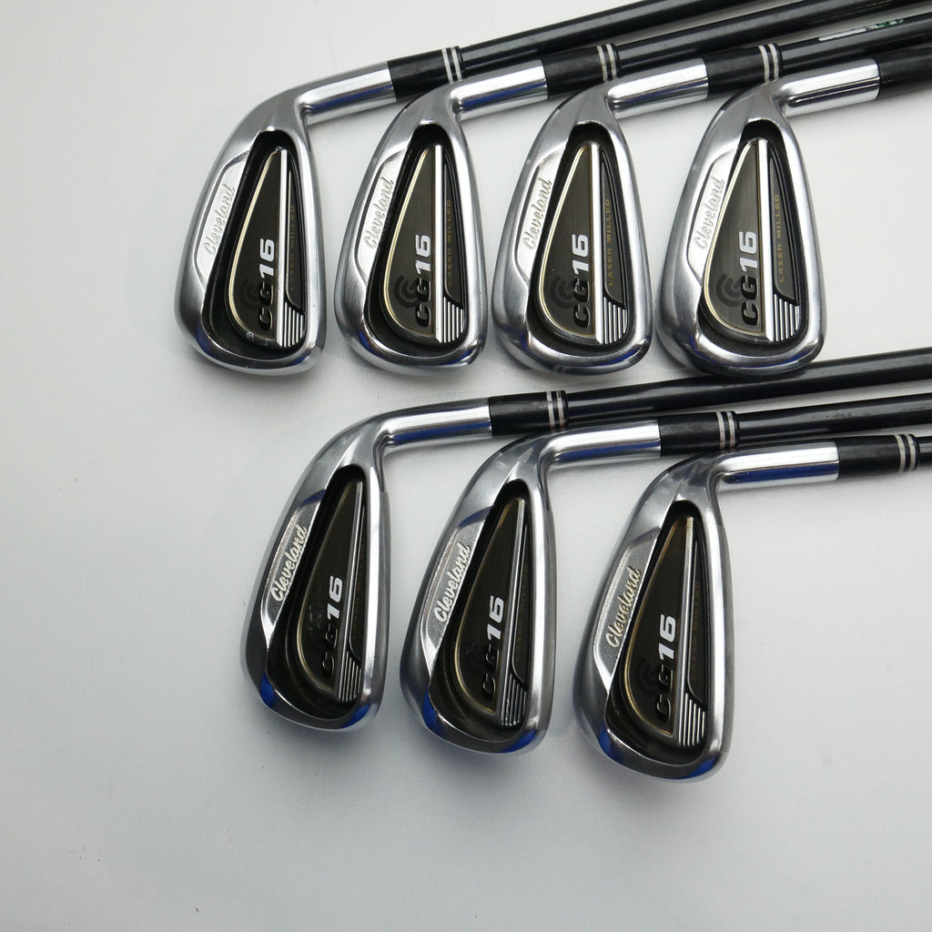 Used Cleveland CG16 Satin Chrome Iron Set / 4 - PW / Regular Flex