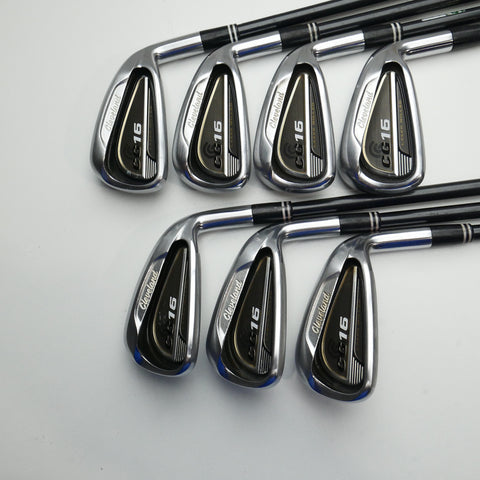 Used Cleveland CG16 Satin Chrome Iron Set / 4 - PW / Regular Flex
