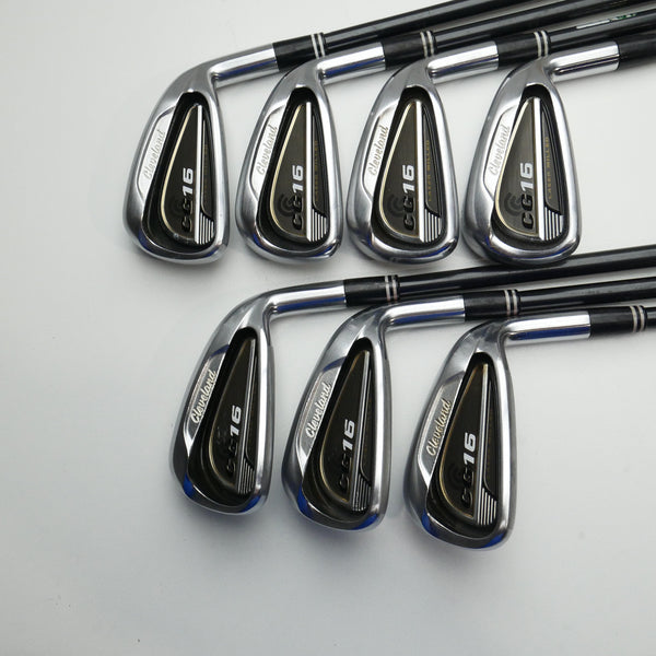 Used Cleveland CG16 Satin Chrome Iron Set / 4 - PW / Regular Flex