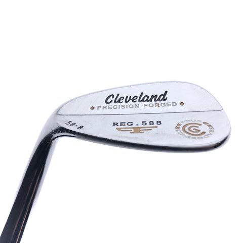 Used Cleveland Precision Forged Reg 588 Lob Wedge/58.0 Deg /Wedge Flx/Left Hand