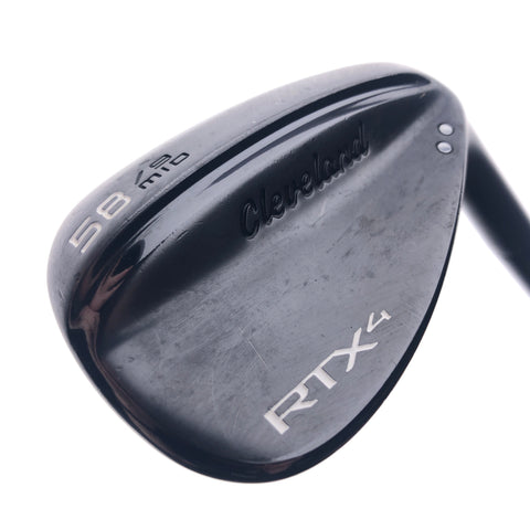 Used Cleveland RTX 4 Black Satin Lob Wedge / 58.0 Degrees / Regular Flex
