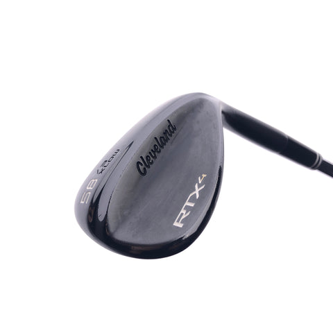 Used Cleveland RTX 4 Black Satin Lob Wedge / 58.0 Degrees / Stiff Flex