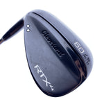 Used Cleveland RTX 4 Black Satin Lob Wedge / 60.0 Degrees / Stiff Flex / Left-H