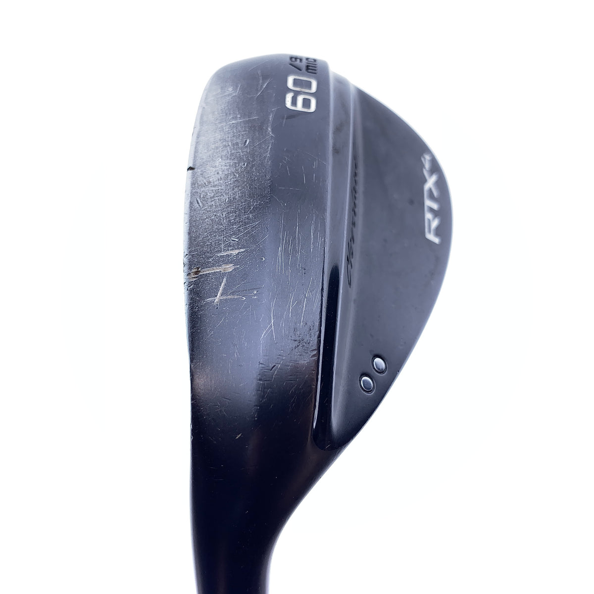 Used Cleveland RTX 4 Black Satin Lob Wedge / 60.0 Degrees / Stiff Flex / Left-H