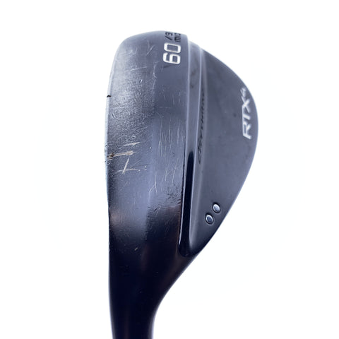 Used Cleveland RTX 4 Black Satin Lob Wedge / 60.0 Degrees / Stiff Flex / Left-H