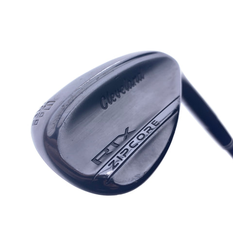 Used Cleveland RTX ZipCore Black Satin Lob Wedge / 58.0 Degrees / Stiff Flex